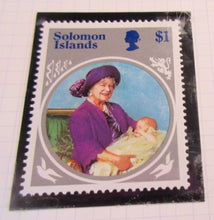 Load image into Gallery viewer, 1985 HMQE QUEEN MOTHER 85th ANNIV COLLECTION SOLOMON ISLANDS STAMPS ALBUM SHEET
