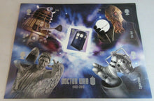 Load image into Gallery viewer, DR WHO 1963-2013 SET OF FIVE STAMPS PRESENTED IN STAMP HOLDER
