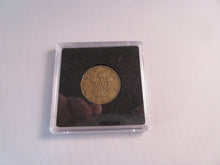 Load image into Gallery viewer, 1946 GEORGE VI BRASS THRUPENCE THREE PENCE KEY DATE HOUSED IN QUAD CAPSULE CC7
