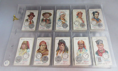 WILLS CIGARETTE CARDS TIME & MONEY COMPLETE SET OF 50 IN CLEAR PLASTIC PAGES
