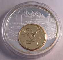 Load image into Gallery viewer, 2001 QUARTERS OF THE 50 STATES SILVER PLATED MEDAL GOLD PLATED QUARTER WITH COA
