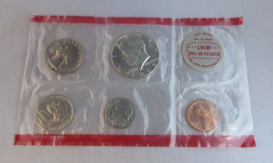 1969 USA Uncirculated 5 Coin Set 1C - Half Dollar + Sealed Pack With Mint Token