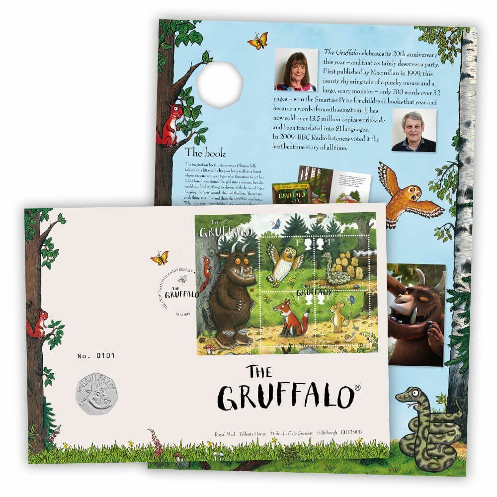 2019 The Gruffalo 50p FIFTY PENCE Limited Edition Brilliant UNC Coin Cover