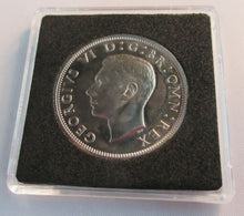 Load image into Gallery viewer, 1951 KING GEORGE VI BARE HEAD PROOF HALF CROWN COIN IN QUADRANT CAPSULE
