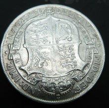 Load image into Gallery viewer, 1915 GEORGE V BARE HEAD FIRST COIN HALF 1/2 CROWN SPINK 4011 CROWNED SHIELD Cc4
