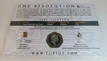 Load image into Gallery viewer, 2020 Fifty Pence HMS RESOLUTION  50p Coin PACK GEORGIA &amp; SANDWICH ISLANDS
