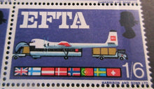 Load image into Gallery viewer, 1967 EFTA AIR FREIGHT PRE DECIMAL 1/6 10 X STAMPS MNH
