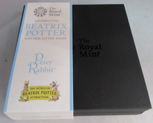 Load image into Gallery viewer, 2017 BEATRIX POTTER PETER RABBIT COLOURIZED SILVER PROOF ROYAL MINT 50p BOX&amp;COA
