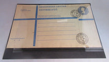 Load image into Gallery viewer, QUEEN ELIZABETH II REGISTERED LETTER 3/5 UNUSED IN CLEAR FRONTED HOLDER
