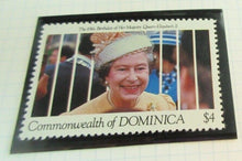 Load image into Gallery viewer, 1991 65TH BIRTHDAY QUEEN ELIZABETH II DOMINICA STAMPS MNH &amp; ALBUM SHEET
