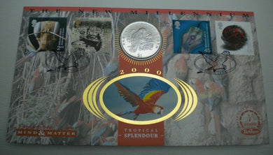 1996 TROPICAL SPLENDOUR 1 DOLLAR REPUBLIC OF LIBERIA COIN BENHAM COIN COVER  COA