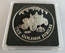 Load image into Gallery viewer, 2002 QEII GOLDEN JUBILEE CORONATION COACH 50P CROWN PROOF BOXED WITH COA
