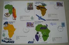 Load image into Gallery viewer, 1974-1975 THE ZAIRE RIVER EXPEDITION 11 X FIRST DAY POSTAL STAMP COVERS
