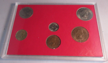 Load image into Gallery viewer, UK 1967 COINAGE OF GREAT BRITAIN QEII BUNC 6 COIN SET IN ROYAL MINT BLUE BOOK
