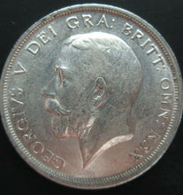 Load image into Gallery viewer, 1918 GEORGE V BARE HEAD FIRST COIN HALF 1/2 CROWN SPINK 4011 CROWNED SHIELD Cc1
