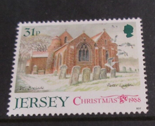 Load image into Gallery viewer, 1988 JERSEY CHRISTMAS DECIMAL STAMPS X 4 MNH IN STAMP HOLDER

