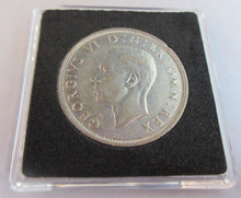 Load image into Gallery viewer, 1944 KING GEORGE VI BARE HEAD EF+ .500 SILVER HALF CROWN COIN BOXED WITH COA
