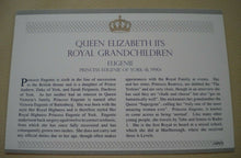 Load image into Gallery viewer, 2009 QE II&#39;S ROYAL GRANDCHILDREN PRINCESS EUGENIE STAMP COVER/ 4 MNH STAMPS/INFO
