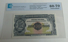 Load image into Gallery viewer, BRITAN ARMED FORCES £5 NOTE Uncirculated 1958 FIVE Pound GRADED EE1 292253
