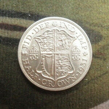 Load image into Gallery viewer, 1931 GEORGE V BARE HEAD COINAGE HALF 1/2 CROWN SPINK 4032 CROWNED SHIELD CC1
