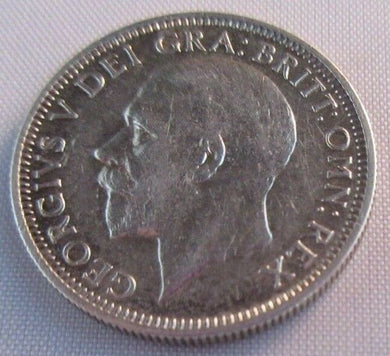 1936 KING GEORGE V BARE HEAD .500 SILVER UNC ONE SHILLING COIN IN CLEAR FLIP