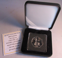 Load image into Gallery viewer, 1997 BRITANNIA QEII BUNC 50P FIFTY PENCE COIN WITH QUAD CAPSULE &amp; COA
