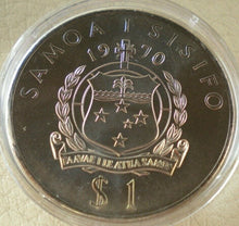 Load image into Gallery viewer, 1970 POPE PAUL VI VISIT TO WESTERN SAMOA ONE DOLLAR CROWN SIZE COIN IN CAPSULE
