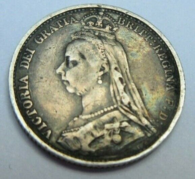 1889 QUEEN VICTORIA JUBILEE HEAD 6d SIXPENCE EF IN PROTECTIVE CLEAR FLIP