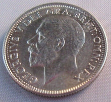 Load image into Gallery viewer, 1929 KING GEORGE V BARE HEAD .500 SILVER UNC ONE SHILLING COIN IN CLEAR FLIP
