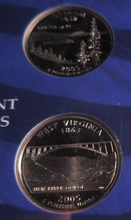 Load image into Gallery viewer, 2005 UNITED STATES MINT 50 STATE QUARTERS PROOF 5 COIN SET SAN FRANCISCO MINT
