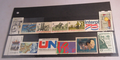 1960's & 1970's USA 13 X STAMPS MNH IN STAMP HOLDER