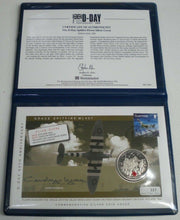 Load image into Gallery viewer, D-DAY 60TH ANNIVERSARY GRACE SPITFIRE SIGNED &amp; FLOWN £5 SILVER CROWN COVER PNC
