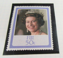 Load image into Gallery viewer, 1986 QUEEN ELIZABETH II 60TH BIRTHDAY FIJI STAMPS &amp; ALBUM SHEET
