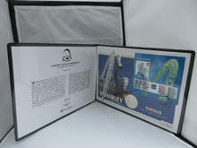 Load image into Gallery viewer, 2006 GIBRALTER 1996 WORLD CUP TROPHY SILVER PROOF £5 COIN COVER COA PADDED ALBUM
