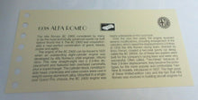 Load image into Gallery viewer, 1938 ALFA ROMEO 15mm X 10mm 1.60gram SILVER INGOT WITH INFORMATION SLIP
