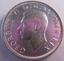 Load image into Gallery viewer, 1937 KING GEORGE VI BARE HEAD .500 SILVER aUNC ONE SHILLING COIN &amp; CLEAR FLIP S1
