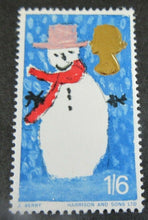 Load image into Gallery viewer, 1966 CHRISTMAS CHILDRENS PAINTINGS KING 3d &amp; SNOWMAN 1/6 STAMPS MNH
