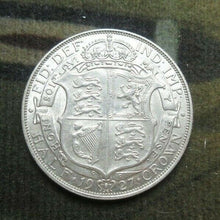 Load image into Gallery viewer, 1927 GEORGE V BARE HEAD COINAGE HALF 1/2 CROWN SPINK 4032 CROWNED SHIELD CC1
