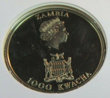 Load image into Gallery viewer, 1900-2002 HM QUEEN ELIZABETH QUEEN MOTHER PROOF ZAMBIA 1000 KWACHA COINCOVER PNC
