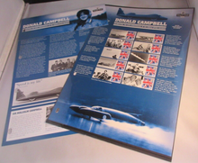 Load image into Gallery viewer, DONALD CAMPBELL CELEBRATING THE 50TH ANNIVERSARY OF HIS SPEED RECORDS STAMPS
