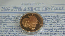 Load image into Gallery viewer, History of Man in Flight 1973 Gold Plated Bronze Scarce Medals + Info Sheet
