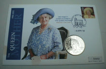 Load image into Gallery viewer, 1900-2000  HM QUEEN ELIZABETH THE QUEEN MOTHER MEMORIAL BUNC £5 COINCOVER PNC
