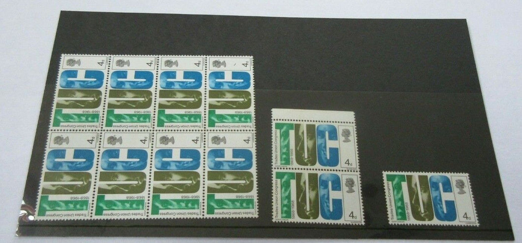 1968 BRITISH TUC 4d 11 STAMPS MNH