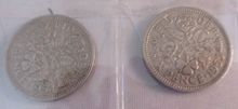 Load image into Gallery viewer, 1953-1967 QUEEN ELIZABETH II SIXPENCE 6d FULL 15 COIN SET IN CLEAR FLIP
