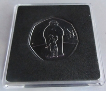 Load image into Gallery viewer, 2019 THE SNOWMAN QEII BUNC 50P FIFTY PENCE COIN WITH QUAD CAPSULE &amp; COA
