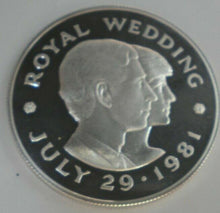 Load image into Gallery viewer, ROYAL WEDDING SILVER PROOF BAILIWICK OF JERSEY 1981 TWO POUND CROWN COIN BOXED
