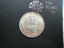 Load image into Gallery viewer, 1918 GEORGE V BARE HEAD FIRST COIN HALF 1/2 CROWN SPINK 4011 CROWNED SHIELD Cc2
