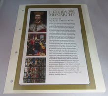 Load image into Gallery viewer, HENRY II HISTORY OF THE MONARCHY PNC, FIRST DAY COVER,STAMPS &amp; INFORMATION SET
