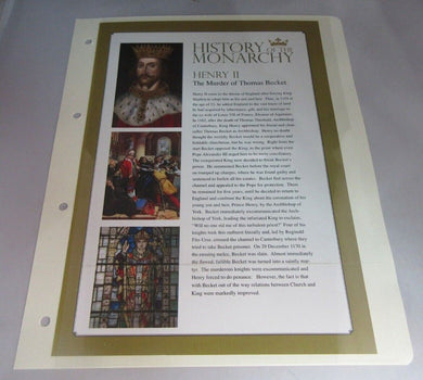 HENRY II HISTORY OF THE MONARCHY PNC, FIRST DAY COVER,STAMPS & INFORMATION SET