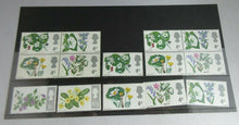 Load image into Gallery viewer, 1966 FLOWERS 4d 9d &amp; 1/9 - 14 STAMPS MNH PRESENTED IN CLEAR FRONTED STAMP HOLDER
